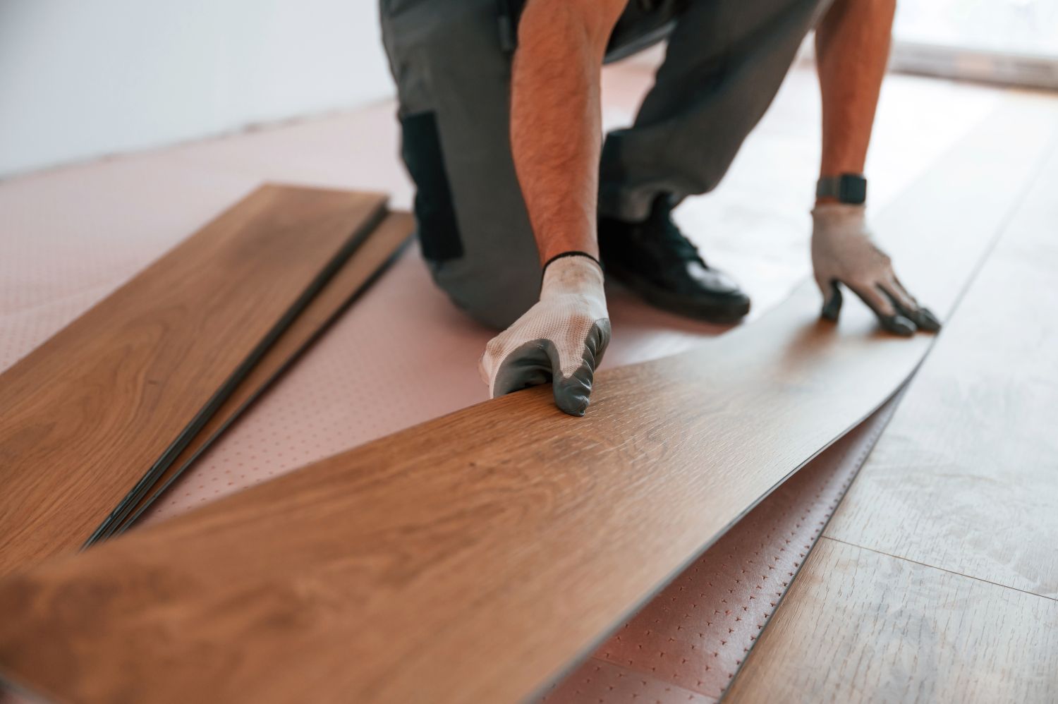 Laminate flooring installation