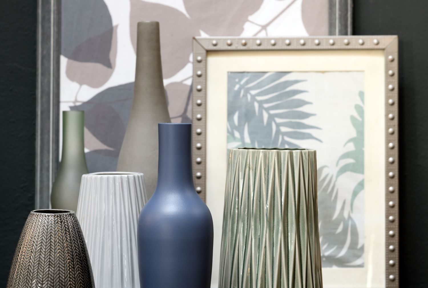 A collection of home decor items