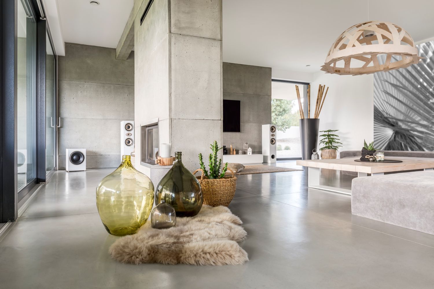 Polished concrete floor